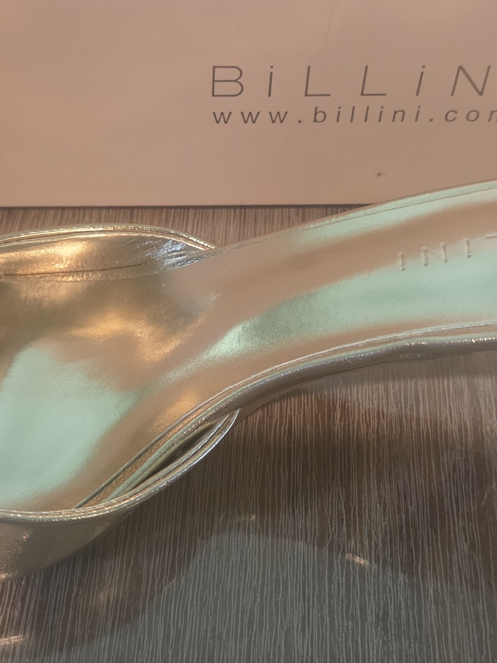 Billini Metallic Gold Slip-On Heel